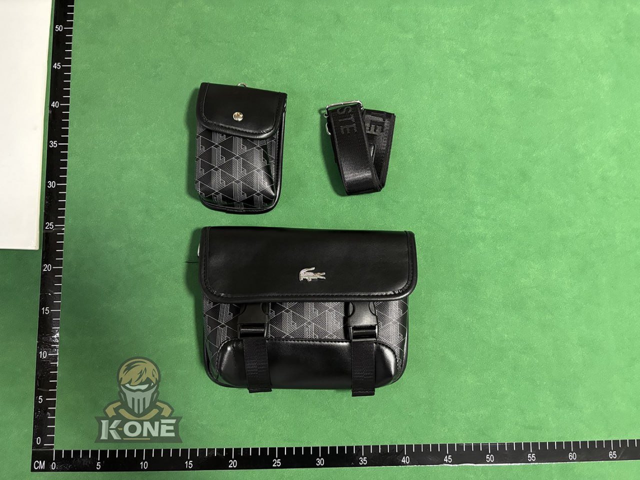  Lacoste Mini Crossbody Bag with Matching Pouch [23x18x5cm, 0.46kg, PU Material] -1