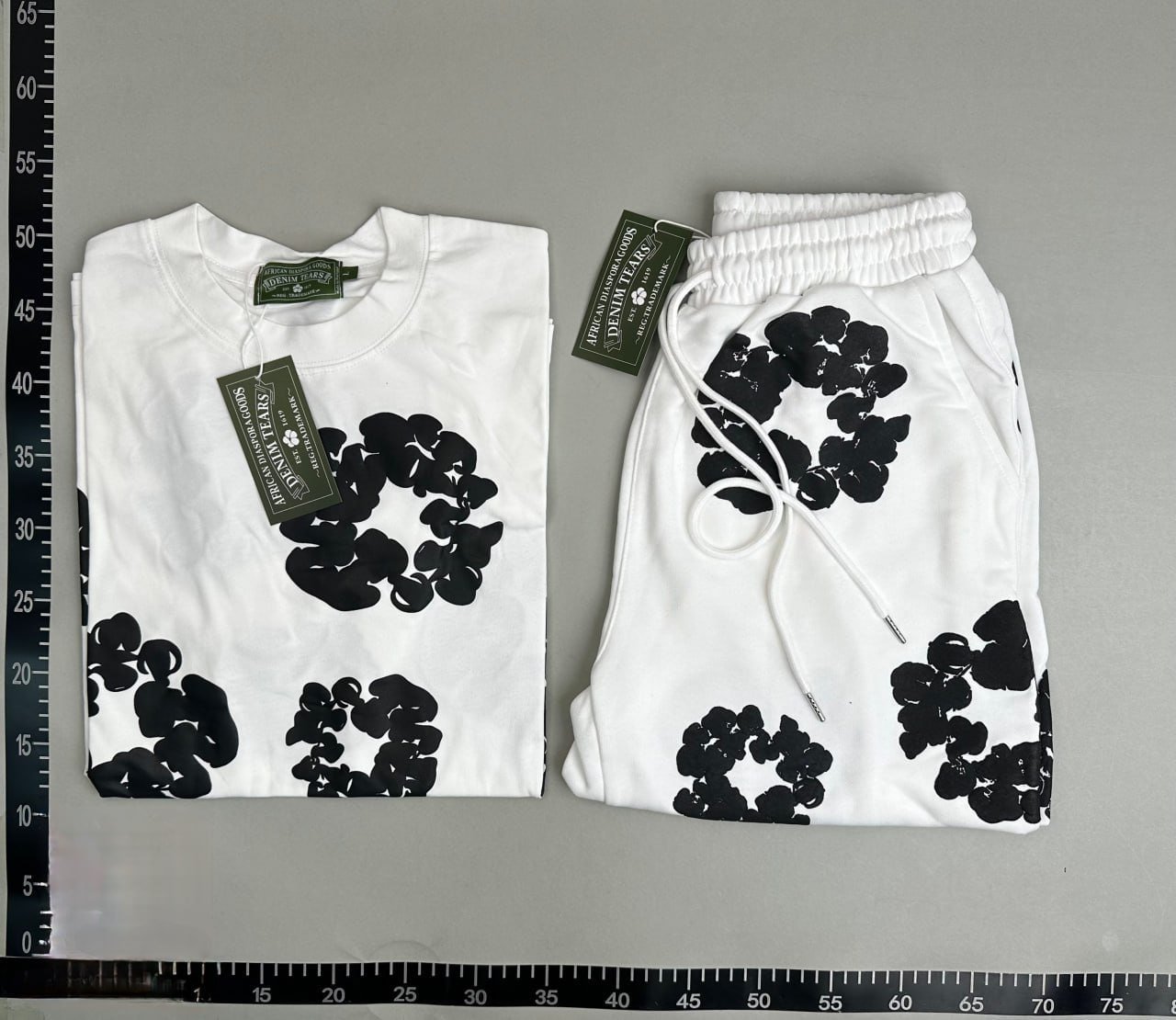  DENIM TEARS Flower Print T-Shirt/Shorts Set -3