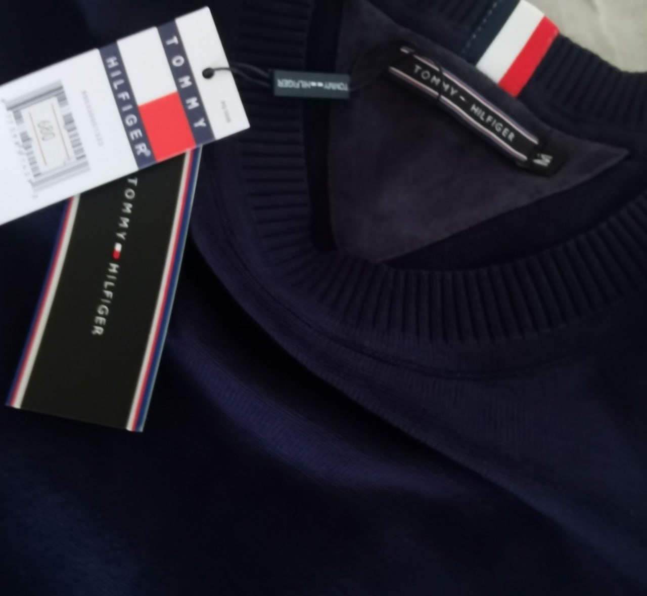 Tommy Hilfiger Heritage Logo Sweater [2 Styles: Zip-Up & Crewneck, 2 Colors: Grey & Navy] -2
