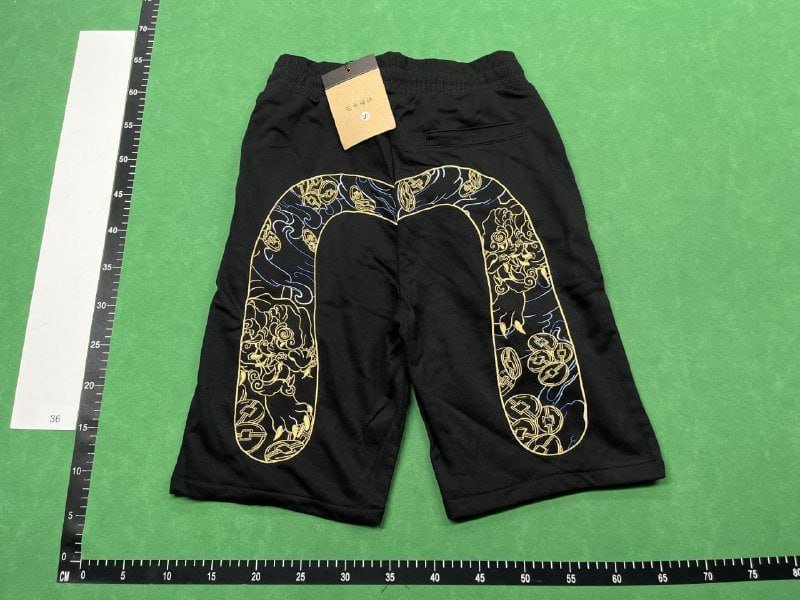 Evisu Denim Shorts [Multiple Designs Including Seagull, Daruma, and Cat Motifs] -1