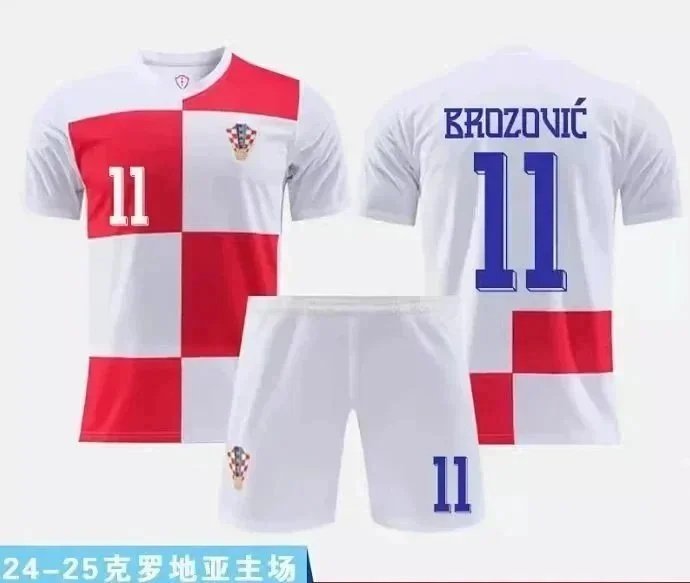 2024 European Cup Croatia Modric Perisic Same Jersey-1092                   -1
