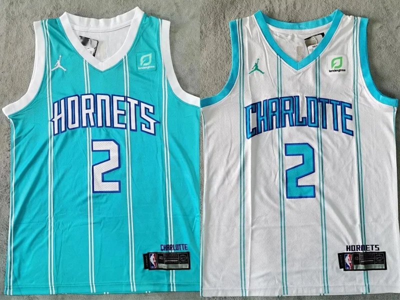 NBA LaMelo Ball No. 2 Hornets Jersey Embroidered Basketball Jersey（2 CP)-2026 -1