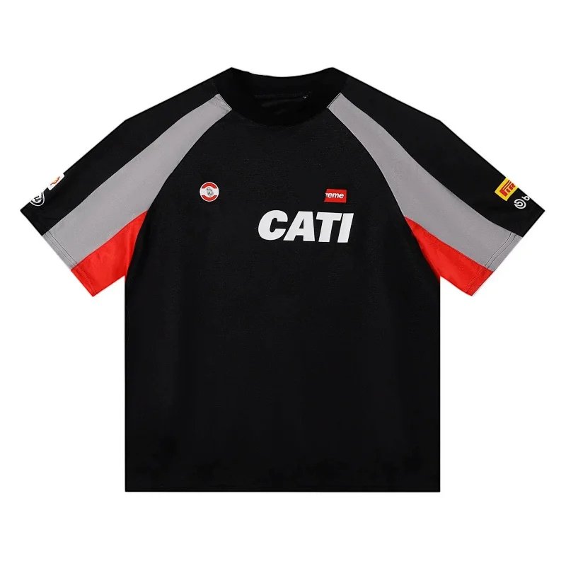 Supreme DUCATI joint SOCCER JERSEY Logo letter print loose short-sleeved football T-shirt-2792                   -4